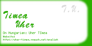 timea uher business card